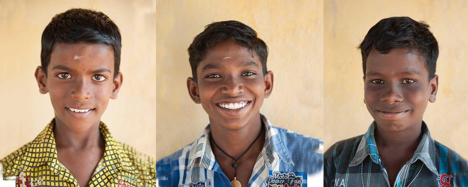Portrait of three boys
