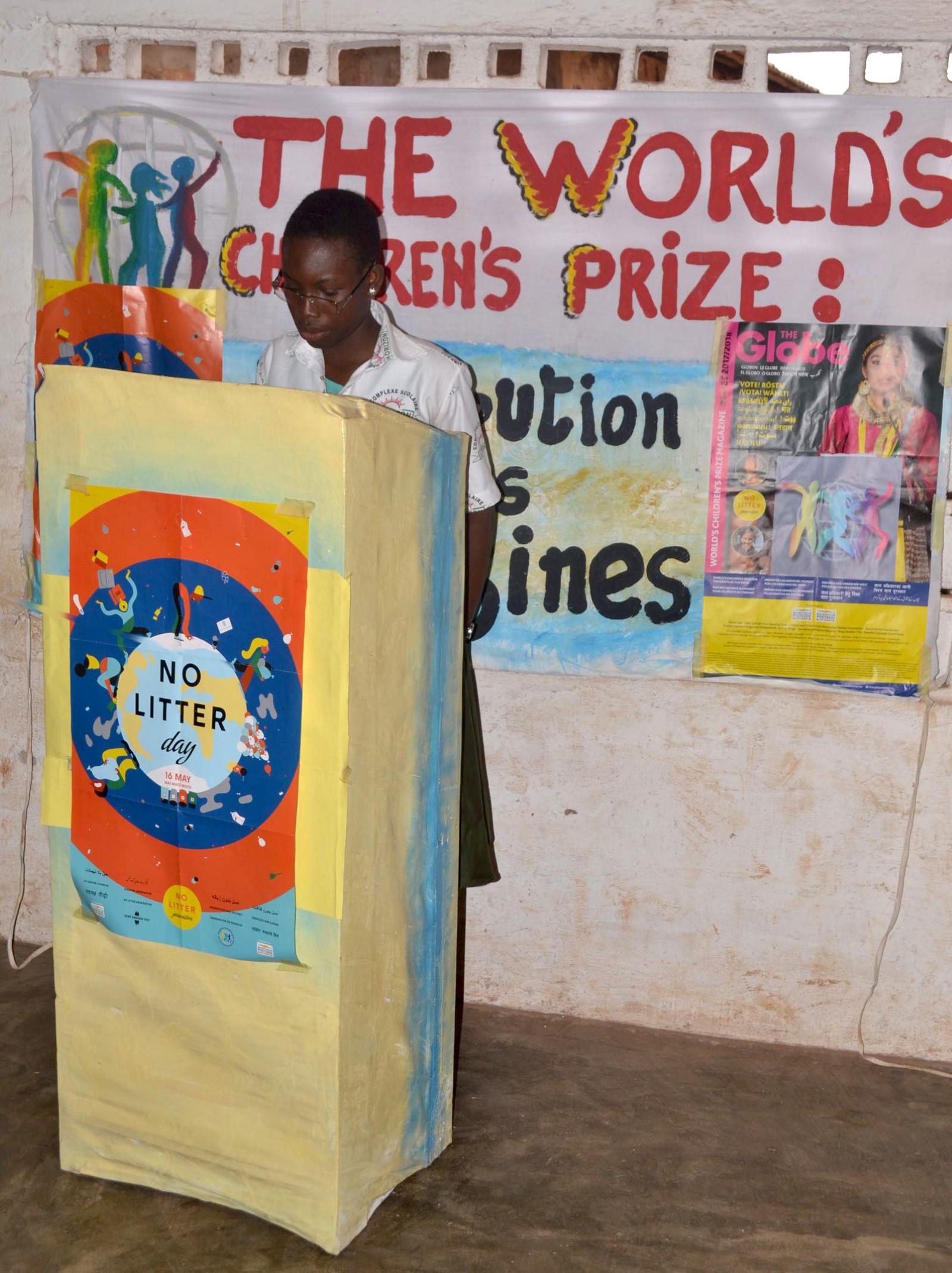 Person standing in front of a podium