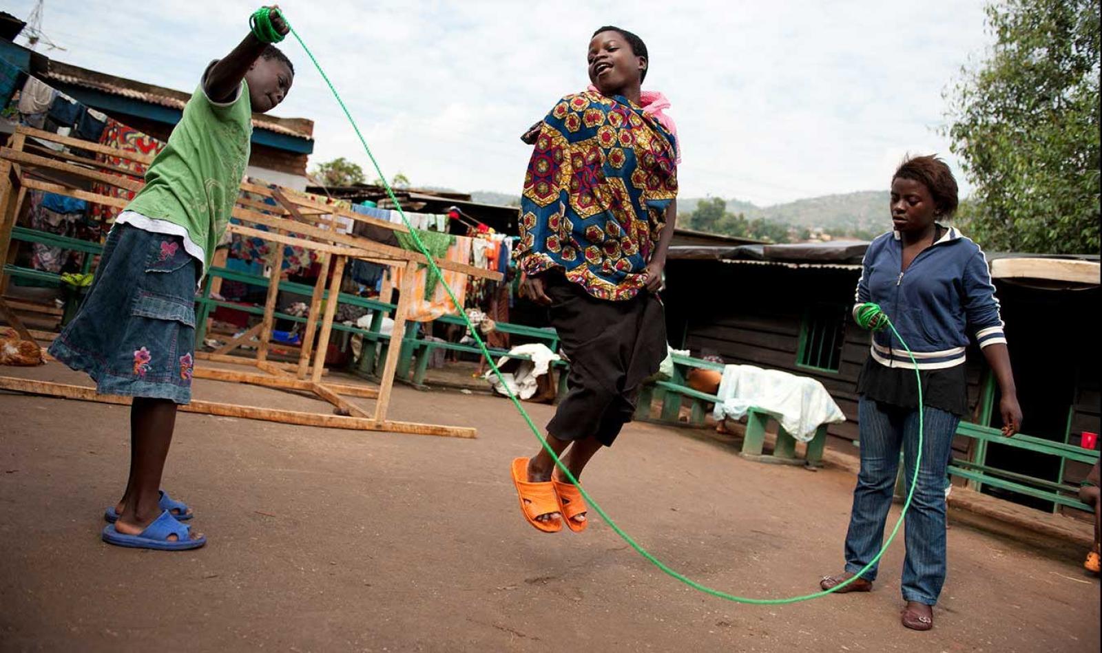 Bora and friends jumping rope