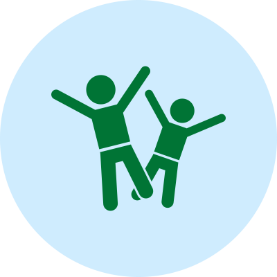 Happy kids icon.