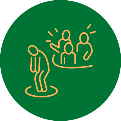 Group bullying person.