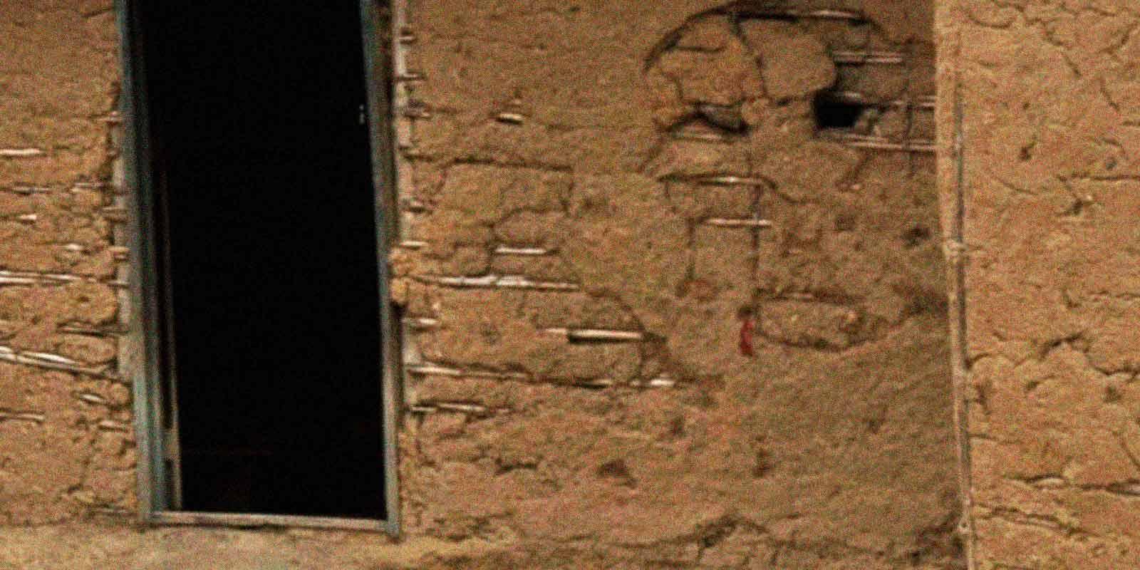 Empty doorway in DRC village