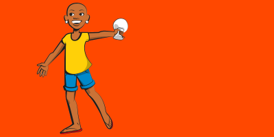 Illustration of girl with glass globe.