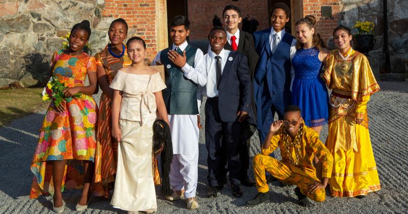 The Child Jury standing together outside