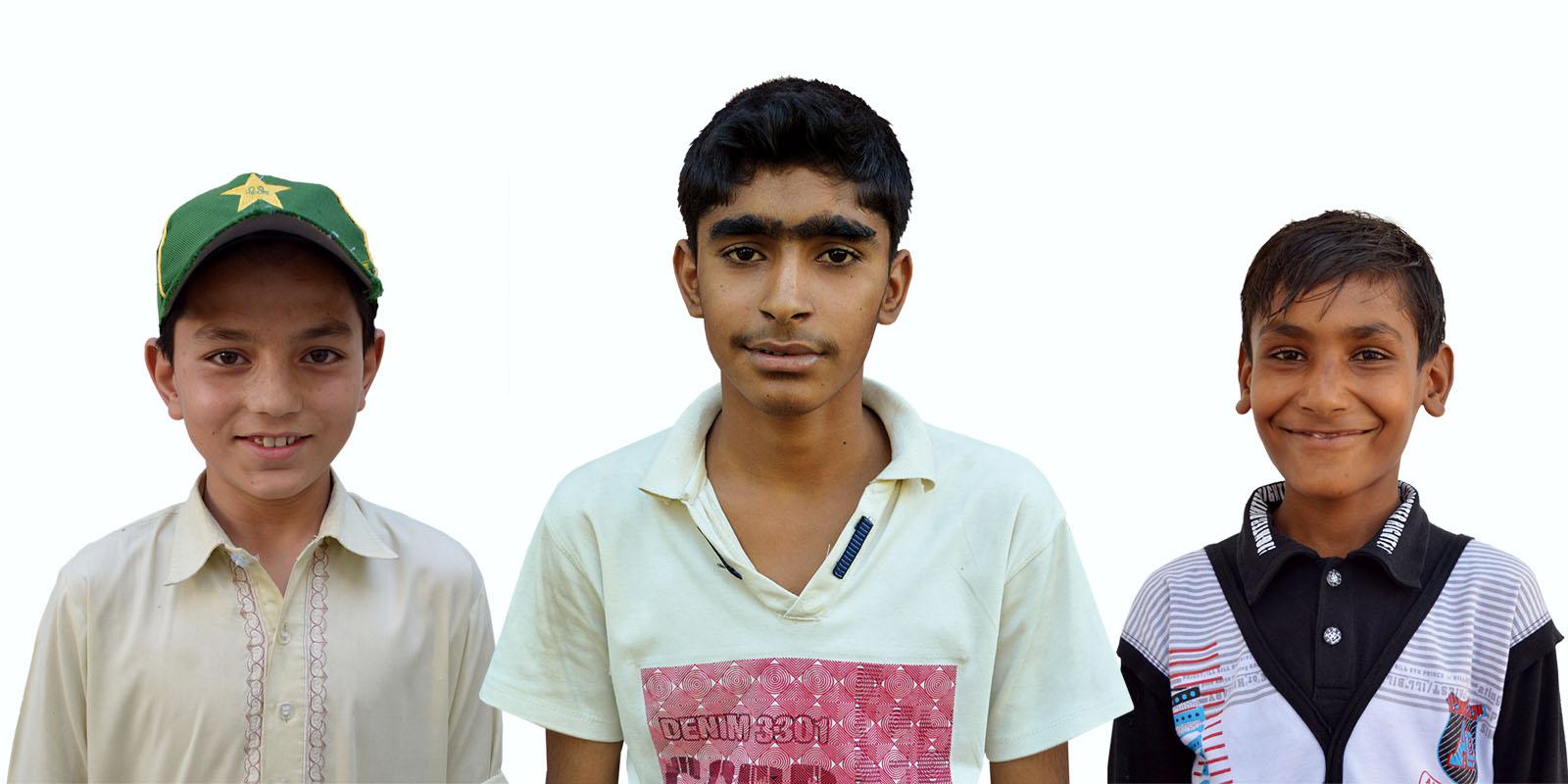 Portraits of Sajjad, Nazar and Waksaa