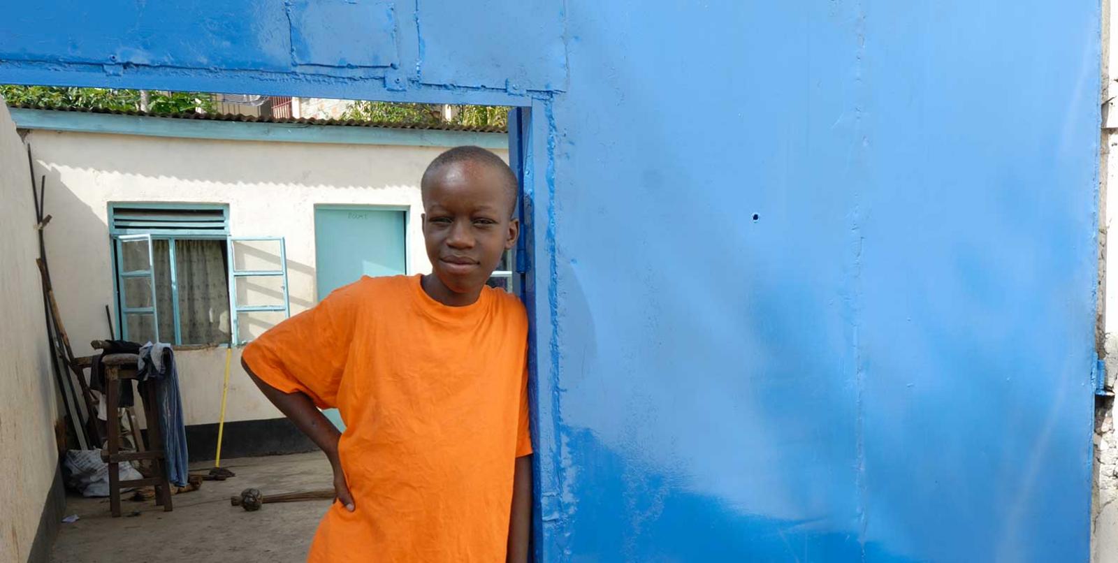 Mofat outside his children's home