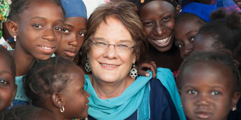 Molly Melching with children