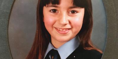 Rachels school photo, in uniform.