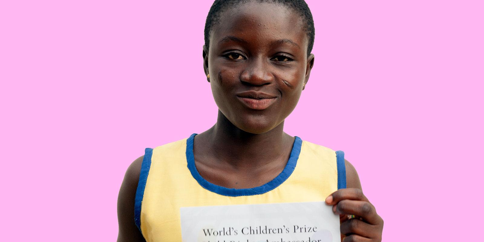 theresa in ghana with diploma