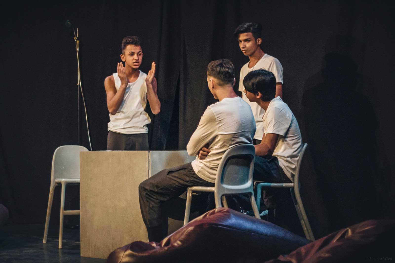 Playhoods young actors on stage